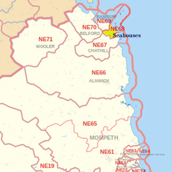 NE68 Map, ​​​​​​​​​​​​​​​​Alnwick skip hire